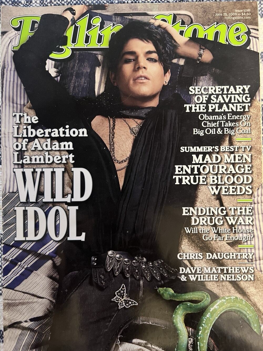 Rolling Stone Magazine June 2009 Issue 1081 Adam Lambert Illustrated